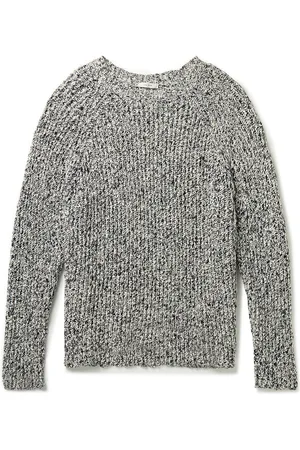 Jack & Jones Oversized Jacquard Sketch Flower Jumper in Black for Men