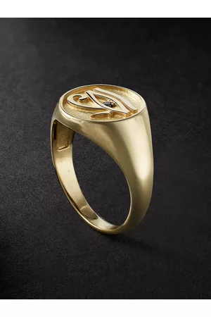 JACQUIE AICHE Eye Of Horus Diamond Signet Ring - Men - - 6