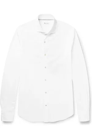 Loro Piana Andrew Slim-Fit Cutaway-Collar Cotton-Piqué Shirt - Men - - XXL