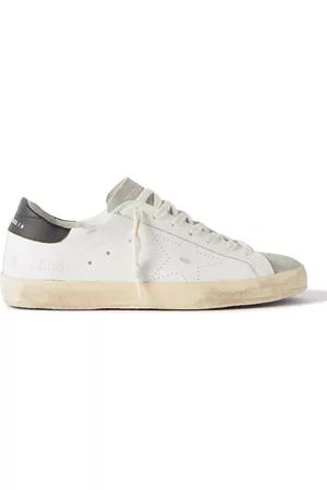 Golden Goose Superstar Distressed Leather and Suede Sneakers - Men - - EU 40