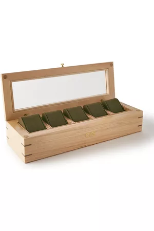 Wolf Analog/Shift Flatiron II Maple and Walnut Wood Five-Piece Watch Box - Men