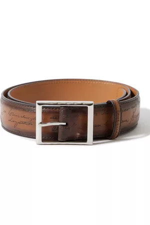 Berluti Scritto 3.5cm Leather Belt - Men - - EU 80