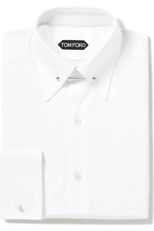 Tom Ford Slim-Fit Pinned-Collar Double-Cuff Cotton-Poplin Shirt - Men - - EU 41