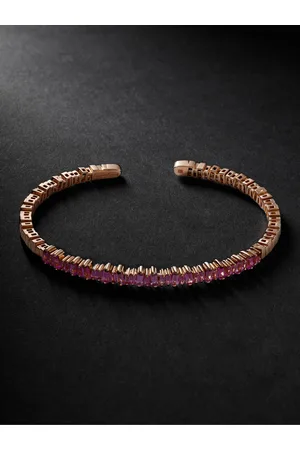 Suzanne Kalan 18-Karat Rose Gold Sapphire Cuff - Men - - 19