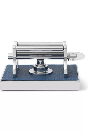 Lorenzi Leather-Trimmed Chrome-Plated Brass Toothpaste Squeezer - Men