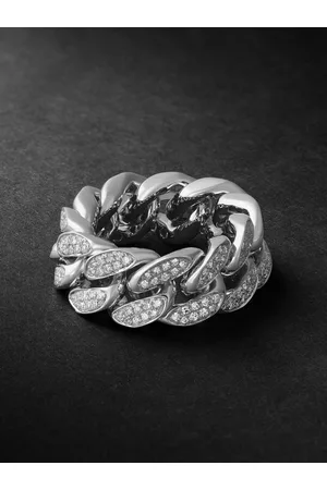 Shay 18-Karat White Gold Diamond Ring - Men - - 9.5