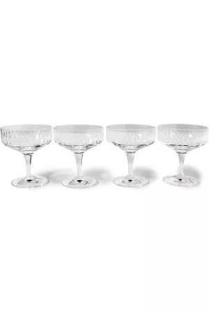 SOHO Roebling Set of Four Crystal Champagne Coupes - Men
