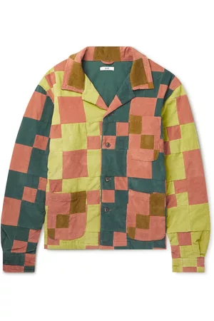 BODE Camp-Collar Patchwork Cotton-Corduroy Overshirt - Men - - L/XL