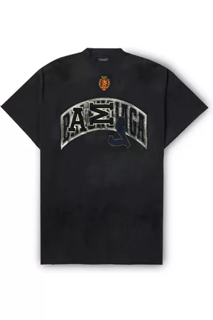 Balenciaga Oversized Distressed Logo-Appliquéd Cotton-Jersey T-Shirt - Men - - 3