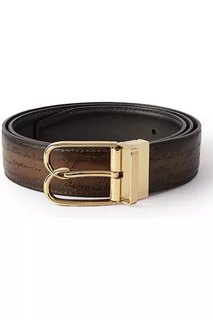 Berluti B Volute Scritto 3.5cm Venezia Leather Belt - Men - - EU 115