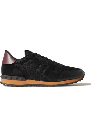 VALENTINO GARAVANI Rockrunner Suede, Leather and Mesh Sneakers - Men - - EU 40.5