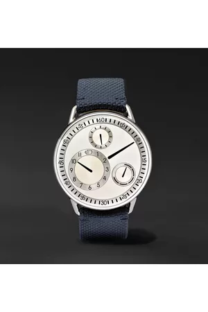 Ressence Type 1 Mechanical 42mm Titanium and Woven Watch, Ref. No. TYPE 1G - Men