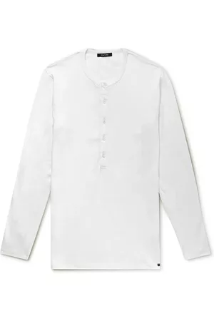 Tom Ford Stretch-Cotton Jersey Henley Pyjama T-Shirt - Men - - M