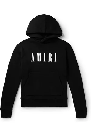 AMIRI Logo-Print Cotton-Jersey Hoodie - Men - - L