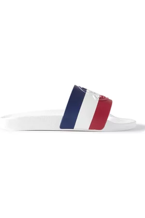Moncler Basile Logo-Embossed Striped Rubber Slides - Men - - EU 41