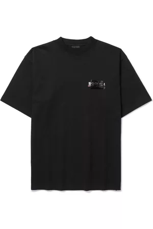 Balenciaga Gaffer Oversized Logo-Embroidered Appliquéd Cotton-Jersey T-Shirt - Men - - L