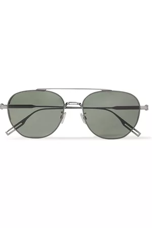 Dior NeoDior RU Aviator-Style Gunmetal Sunglasses - Men