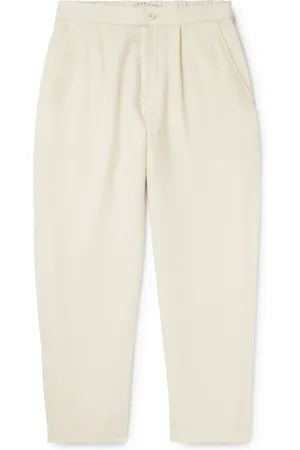 Christopher Nemeth Pleated Cropped Wool Trousers - Farfetch