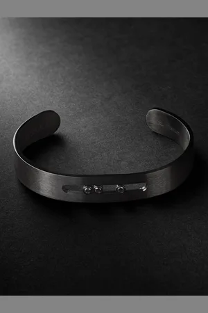 MESSIKA Move Blackened Titanium Diamond Cuff - Men - - XL