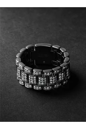 Shay 18-Karat Blackened Gold Diamond Ring - Men - - 9.5