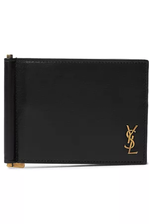 Saint Laurent Portadoll Leather Money Clip Wallet for Men