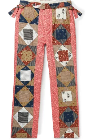 BODE Straight-Leg Patchwork Printed Cotton Trousers - Men - - UK/US 32