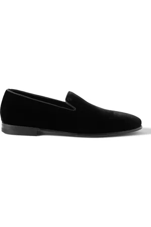 Manolo Blahnik Mario Grosgrain-Trimmed Velvet Loafers - Men - - UK 7