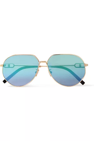 CD Link R1U Aviator-Style Gunmetal-Tone Sunglasses