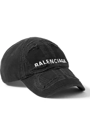 Balenciaga BB Distressed Logo-Embroidered Cotton-Twill Baseball Cap - Men - - S