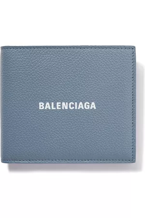 Balenciaga Logo-Print Full-Grain Leather Billfold Wallet - Men