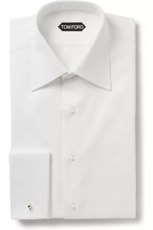 Tom Ford Double-Cuff Cotton-Piqué Tuxedo Shirt - Men - - EU 41