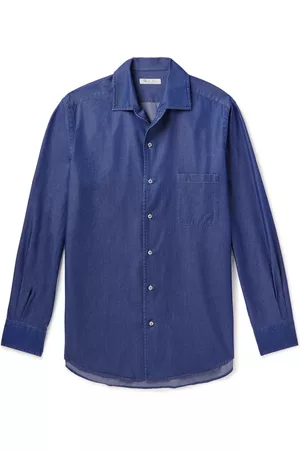 Loro Piana Washed Cotton-Chambray Shirt - Men - - S