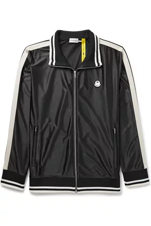 Moncler 8 Palm Angels Logo-Appliquéd Striped Satin-Jersey Track Jacket - Men - - XL