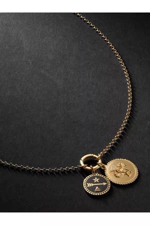 Foundrae 18-Karat , Diamond and Enamel Necklace - Men