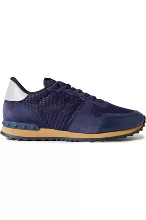 VALENTINO GARAVANI Rockrunner Suede, Leather and Mesh Sneakers - Men - - EU 41