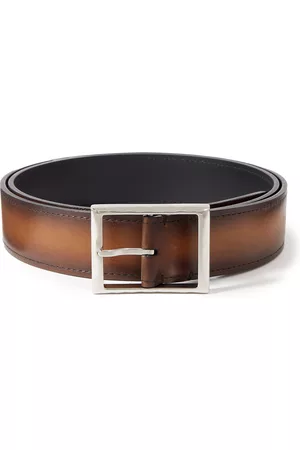 Berluti Scritto 3.5cm Leather Belt - Men - - EU 105