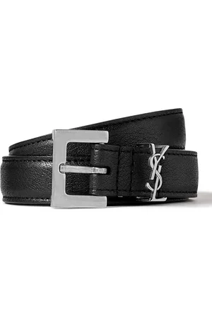 Saint Laurent 2cm Full-Grain Leather Belt - Men - - EU 80