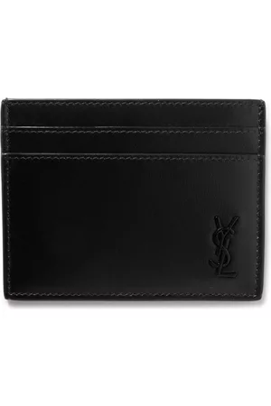 Saint Laurent Cassandre Logo-Appliquéd Leather Cardholder - Men