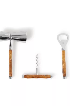 SOHO Masen Stainless Steel and Bamboo Bar Set - Men
