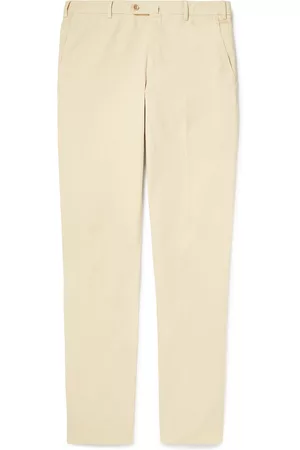 Loro Piana Pantaflat Slim-Fit Pleated Stretch-Cotton Trousers - Men - - IT 44