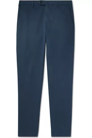 Loro Piana Pantaflat Slim-Fit Pleated Stretch-Cotton Trousers - Men - - IT 44
