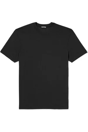 Tom Ford - Men - logo-embroidered Lyocell and Cotton-Blend Jersey T-Shirt Black - It 54