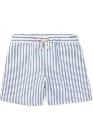 Loro Piana Bermuda Bay Straight-Leg Striped Linen Drawstring Shorts - Men - - XXL