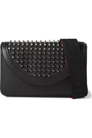 Christian Louboutin Explorafunk Studded Full-Grain Leather Messenger Bag - Men