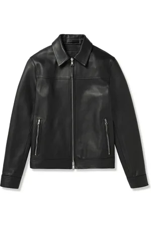 Mr P. Full-Grain Leather Coach Jacket - Men - - XS