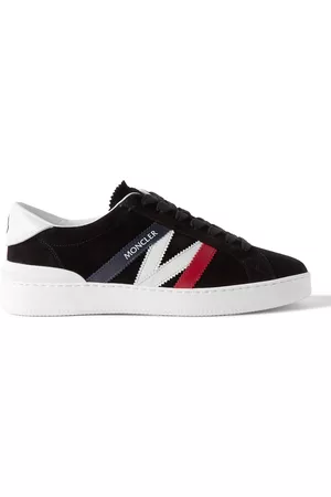 Moncler Monaco M Leather-Trimmed Suede Sneakers - Men - - EU 40