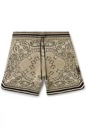 Bandana-Jacquard Cotton Drawstring Shorts