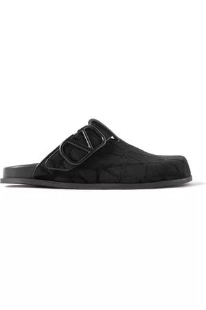 VALENTINO GARAVANI Logo-Jacquard Canvas Clogs - Men - - EU 41