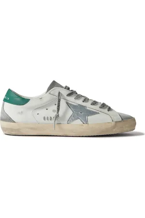 Golden Goose Super-Star Distressed Suede-Trimmed Leather Sneakers - Men - - EU 39