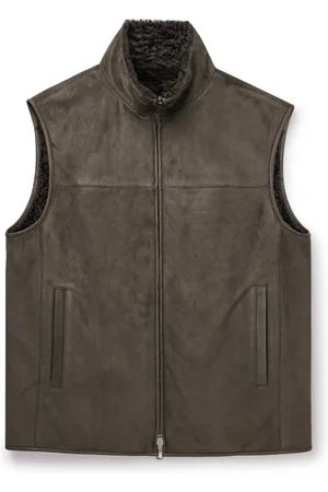 Loro Piana Reversible Suede and Shearling Gilet - Men - - XL